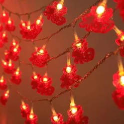 Elegant Wedding Reception Party 3M/6M LED String Light New Year's Decoration Wedding Birthday Party Supplies Chinese Knot Lantern Spring Festival Christmas Lamp