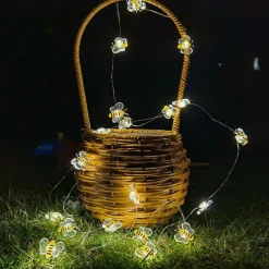 Elegant Wedding Reception Party Honey Bee Fairy String Lights Battery Operated Bee String Light Decorative Lights for Wedding Summer Party Indoor Outdoor Decoration