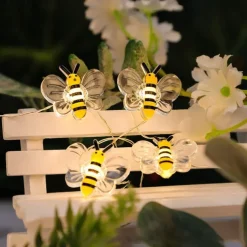 Elegant Wedding Reception Party Honey Bee Fairy String Lights Battery Operated Bee String Light Decorative Lights for Wedding Summer Party Indoor Outdoor Decoration