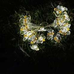 Elegant Wedding Reception Party Honey Bee Fairy String Lights Battery Operated Bee String Light Decorative Lights for Wedding Summer Party Indoor Outdoor Decoration