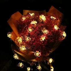 Elegant Wedding Reception Party Honey Bee Fairy String Lights Battery Operated Bee String Light Decorative Lights for Wedding Summer Party Indoor Outdoor Decoration