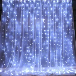 Elegant Wedding Reception Party 3Mx3M 3Mx2M USB LED Curtain String Lights Remote Control Fairy Lights New Year Christmas Valentine's Day Outdoor Wedding Home Decoration