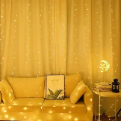 Elegant Wedding Reception Party 3Mx3M 3Mx2M USB LED Curtain String Lights Remote Control Fairy Lights New Year Christmas Valentine's Day Outdoor Wedding Home Decoration