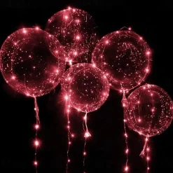 Elegant Wedding Reception Party LED Balloon Luminous Party Wedding Supplies Decoration Transparent Bubble Decoration Birthday Party Wedding LED Balloons String Lights Christmas Gift
