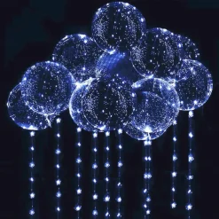 Elegant Wedding Reception Party LED Balloon Luminous Party Wedding Supplies Decoration Transparent Bubble Decoration Birthday Party Wedding LED Balloons String Lights Christmas Gift