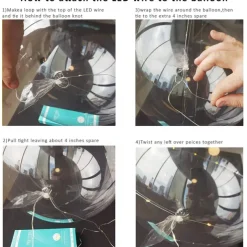 Elegant Wedding Reception Party LED Balloon Luminous Party Wedding Supplies Decoration Transparent Bubble Decoration Birthday Party Wedding LED Balloons String Lights Christmas Gift