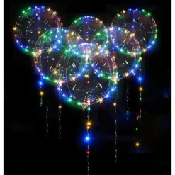 Elegant Wedding Reception Party LED Balloon Luminous Party Wedding Supplies Decoration Transparent Bubble Decoration Birthday Party Wedding LED Balloons String Lights Christmas Gift