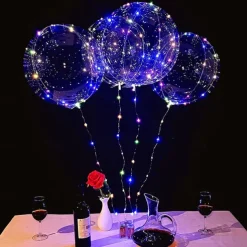 Elegant Wedding Reception Party LED Balloon Luminous Party Wedding Supplies Decoration Transparent Bubble Decoration Birthday Party Wedding LED Balloons String Lights Christmas Gift
