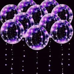 Elegant Wedding Reception Party LED Balloon Luminous Party Wedding Supplies Decoration Transparent Bubble Decoration Birthday Party Wedding LED Balloons String Lights Christmas Gift