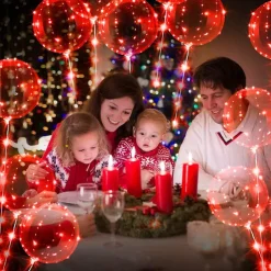 Elegant Wedding Reception Party LED Balloon Luminous Party Wedding Supplies Decoration Transparent Bubble Decoration Birthday Party Wedding LED Balloons String Lights Christmas Gift