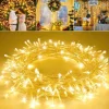 Elegant Wedding Reception Party Battery-Powered LED Festoon String Lights, Christmas String Fairy Lights 3/6/10M 30/40/80 LEDs for Bedroom, Wedding, Party & Valentine's Day Decor - 4pcs/1pc