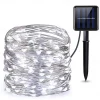 Elegant Wedding Reception Party Outdoor Solar LED String Lights Wedding Decoration 10M 33ft 100 LED 8 Lighting Modes Waterproof Fairy Lights Garden Christmas Wedding Birthday Party Holiday Decoration