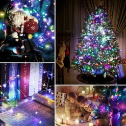 Elegant Wedding Reception Party Outdoor Solar LED String Lights Wedding Decoration 10M 33ft 100 LED 8 Lighting Modes Waterproof Fairy Lights Garden Christmas Wedding Birthday Party Holiday Decoration