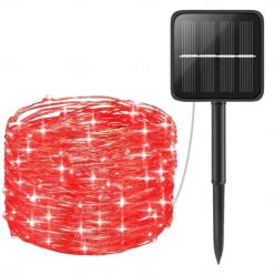 Elegant Wedding Reception Party Outdoor Solar LED String Lights Wedding Decoration 10M 33ft 100 LED 8 Lighting Modes Waterproof Fairy Lights Garden Christmas Wedding Birthday Party Holiday Decoration