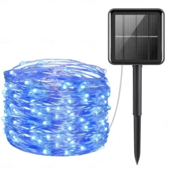 Elegant Wedding Reception Party Outdoor Solar LED String Lights Wedding Decoration 10M 33ft 100 LED 8 Lighting Modes Waterproof Fairy Lights Garden Christmas Wedding Birthday Party Holiday Decoration