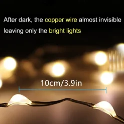 Elegant Wedding Reception Party Outdoor Solar LED String Lights Wedding Decoration 10M 33ft 100 LED 8 Lighting Modes Waterproof Fairy Lights Garden Christmas Wedding Birthday Party Holiday Decoration