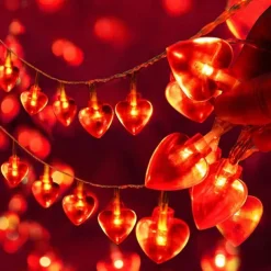 Elegant Wedding Reception Party Heart Love Lights 10/20/40leds Heart Shaped String Lights for Party Wedding Birthday Home Battery Operated