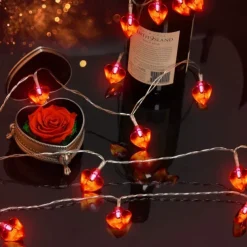 Elegant Wedding Reception Party Heart Love Lights 10/20/40leds Heart Shaped String Lights for Party Wedding Birthday Home Battery Operated