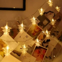 Elegant Wedding Reception Party LED Photo Clip String Lights Star Heart Butterfly for Weddings Holidays Party Christmas Bedroom Decroation 6M 40 LEDs