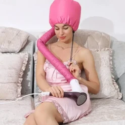 Eleganty Soft Bonnet Hood Hairdryer Attachment with Headband that Reduces Heat Around Ears and Neck to Enjoy Long Sessions - Used for Hair Styling Deep Conditioning and Hair Drying