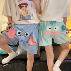 Elephant Shorts Pajama Pants Summer Shorts Cartoon Cute Flying Elephant Nose Unisex Funny Costumes Halloween Carnival