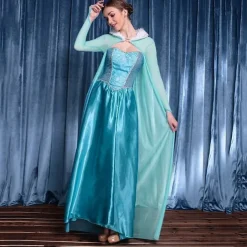 Elsa Dress Cosplay Costume Cosplay Vacation Dress Movie Cosplay for Women's Adults' Christmas Carnival