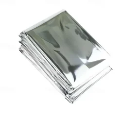 Emergency Silver Mylar Thermal Compact Waterproof Blankets For First Aid Kits, Natural Disasters Equipment, Retain Body Heat, Keeps You Warm Dimension After Opening 82*51in