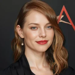 Emma Stone Inspired Wigs Synthetic Wig Wavy Asymmetrical Wig Medium Length Brown Synthetic Hair Women's Fashionable Design Soft Natural Brown