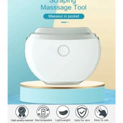 EMS Face Guasha Massager with Red/Blue/Purple Light 42 Heat Massage Microcurrent Machine for Anti-Aging Anti-Wrinkles Face Lifting Body Relief