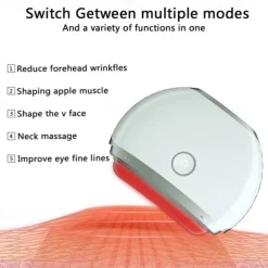 EMS Face Guasha Massager with Red/Blue/Purple Light 42 Heat Massage Microcurrent Machine for Anti-Aging Anti-Wrinkles Face Lifting Body Relief