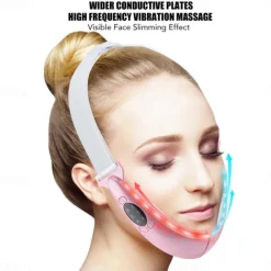 EMS Face Lift Device LED Photon Therapy Vibratory Face Massager Face Slimming Double Chin Removal V-Line Lift Belt Skin care product