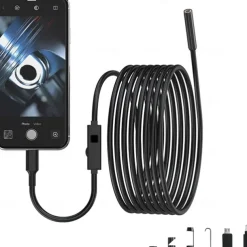 Endoscope Camera with Light Waterproof Snake Inspection Endoscope with 8 LED Lights 2.0 Megapixel HD Camera for iOS & Android Phones