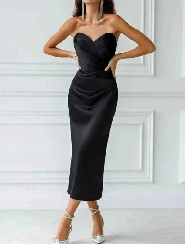 Engagement Little Graduation White Dresses Wedding Dresses Mermaid / Trumpet Sweetheart Sleeveless Ankle Length Satin Bridal Gowns With Ruched