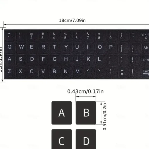 English Keyboard Stickers for Laptop Desktop Matte Keyboard Letters Replacement 1pc