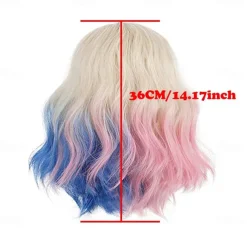 Enid Sinclair Wig.Enid Sinclair Cosplay WigCostume Wigs White Short Wavy Gradient Wig Women Girls Synthetic Hair Carnival Party Halloween Wigs