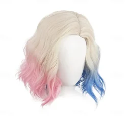 Enid Sinclair Wig.Enid Sinclair Cosplay WigCostume Wigs White Short Wavy Gradient Wig Women Girls Synthetic Hair Carnival Party Halloween Wigs