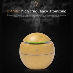 Essential oil diffuser with aroma USB ultrasonic humidifier for home aroma diffuser steam diffuser 7-color LED light 130 ML office