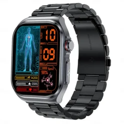 ET 585 Smart Watch 2.04 inch Screen ECG Monitoring One Click Intelligent Micro Examination Bluetooth Call Smartwatch