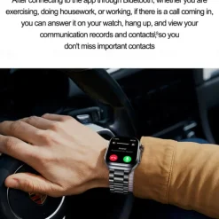 ET 585 Smart Watch 2.04 inch Screen ECG Monitoring One Click Intelligent Micro Examination Bluetooth Call Smartwatch