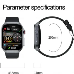 ET 585 Smart Watch 2.04 inch Screen ECG Monitoring One Click Intelligent Micro Examination Bluetooth Call Smartwatch