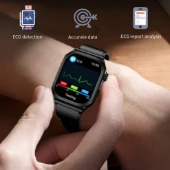 ET280 Smart Watch 2.04 Amoled Large Screen Bluetooth Call ECG Detection Heart Rate Health Monitoring SOS Sports Smartwatch