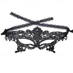 Europe And America Fashion Temperament Elegant Sexy Black Lace Face Mask For Women Girls Lover Date Party Jewelry Gift