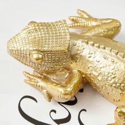 European Style Lizard Wall Decoration Gold Retro Wall Decoration Tree Resin Material Handmade Handicraft Decorative Ornaments Suitable For Home Wall Decoration