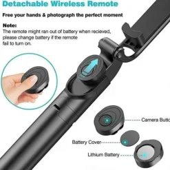 Extendable Handheld Selfie Stick Bluetooth Remote Control Three-in-one Integrated Self-timer Tripod Mobile Phone Bracket Remote Control for Selfies