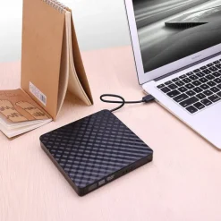 External USB3.0DVD RW CD Burner Portable Optical Drive Burner Reader Player For PC Laptop MacBook Windows 7/8/10/11/XP/Vista/Linux OS
