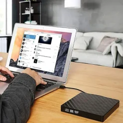 External USB3.0DVD RW CD Burner Portable Optical Drive Burner Reader Player For PC Laptop MacBook Windows 7/8/10/11/XP/Vista/Linux OS