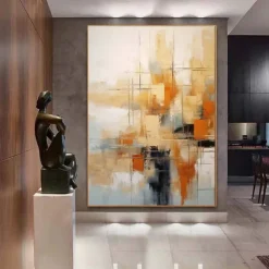 Extra Large abstract painting hand painted Beige white red textured painting Colors abstract wall art painting handmade modern abstract canvaslarge acrylic canvas art painting