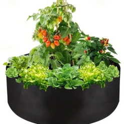 Extra Large Fabric Raised Planting Bed Round Flower Pot Planter Bag Garden Bed Bag Herb Flower Vegetable Plant