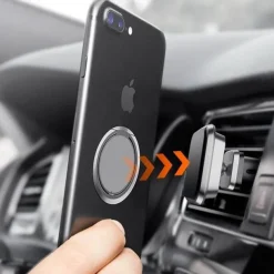 Extremely Thin Luxury Metal Mobile Phone Socket Holder Universal Telephone Magnetic Car Bracket Stand Accessories Finger Ring
