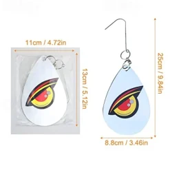 Eye Decoy to Scare Birds Away Bird Device with Hanging Outdoors Reflective Scarer and Bird Sticker Keep Birds Away Home and Garden Jewelry Christmas Tree Decor 1 PCS